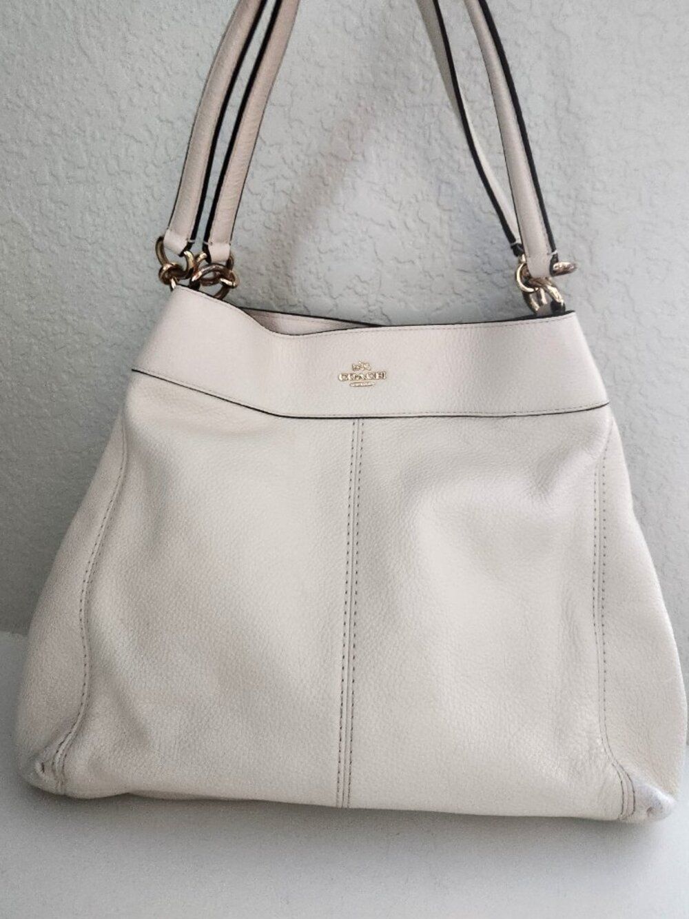 Coach Lexy White Leather Tote Bag Purse - Picture 2 of 11